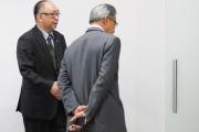 Prof Nishimura guided Minister Mohamed around ERIA's office